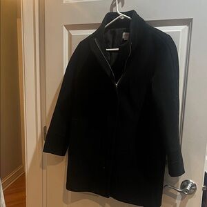 J. Crew Black Trench Coat